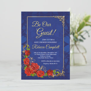 Invitation pour Baby Shower Conte de Fées Rose Bea