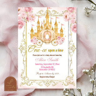 Invitation pour Baby Shower de la Princesse Rose