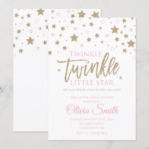 Invitation pour Baby Shower de Twinkle Twinkle Lit