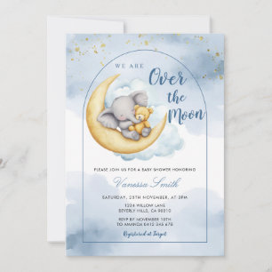 Invitation pour Baby Shower Fille Garçon Over The