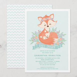 Invitation pour Baby Shower Garçon avec Renard Mig