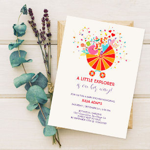 Invitation pour Baby Shower Little Explorer
