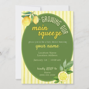 Invitation pour Baby Shower Main Squeeze Lemon Bab