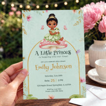 Invitation pour Baby Shower Pastel Little Princess