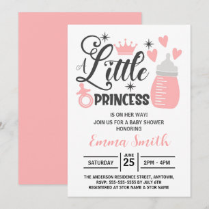 Invitation pour Baby Shower Petite Princesse