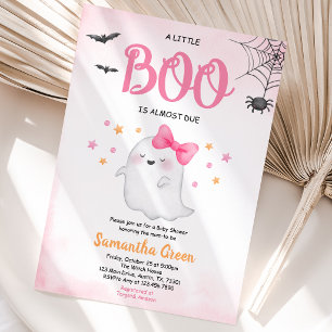 Invitation pour Baby Shower "Rose Un Petit Boo"