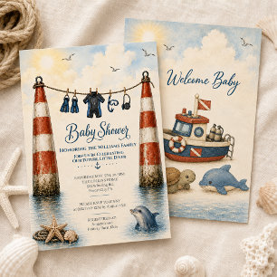 Invitation pour Baby Shower SCUBA Gear Future Dive