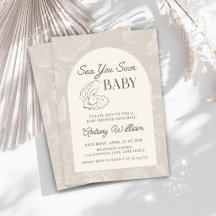 Invitation pour Baby Shower Sea You Soon sur le li