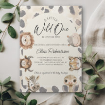 Invitation pour Baby Shower sur le thème de Safari