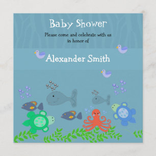 Invitation pour Baby Shower sur les Créatures de l
