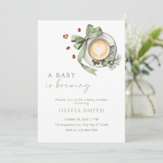 Invitation pour Baby Shower "Un bébé est en train