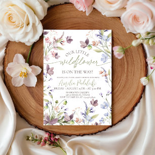Invitation pour Baby Shower Wildflower
