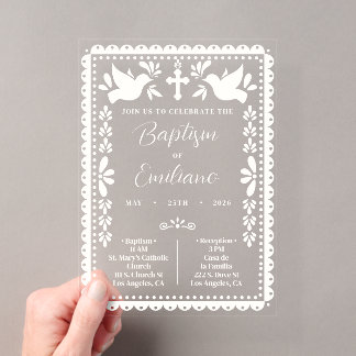 Invitation pour baptême à la mexicaine avec Papier