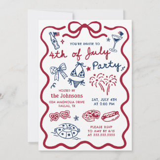 Invitation pour barbecue de fête au bord de la pis