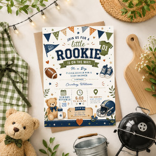 Invitation pour bébé garçon Baby Shower Teddy Bear