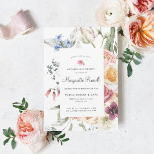 Invitation pour brunch de fête des Mères florale d