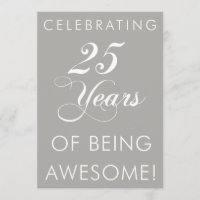 Invitation pour célébrer 25 ans d'être génial