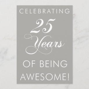 Invitation pour célébrer 25 ans d'être génial