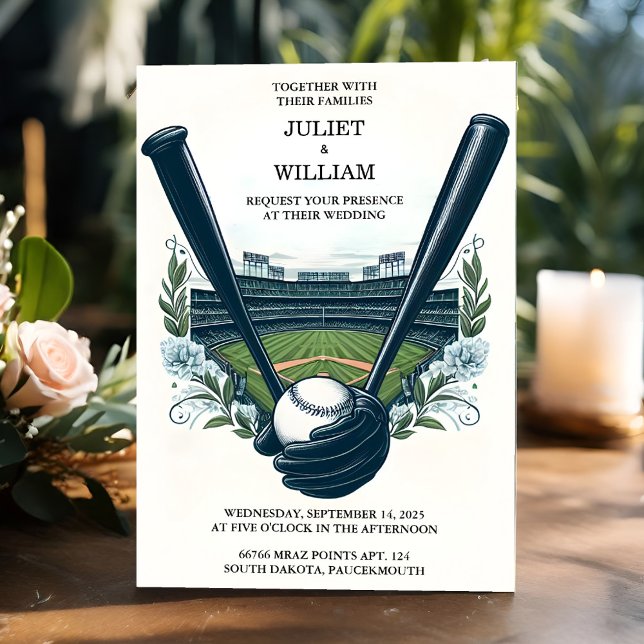 Invitation Pour Champion Team Ball Field Mariage de baseball (Créateur téléchargé)