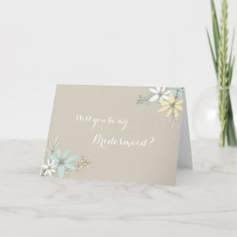 Invitation pour demoiselle d'honneur Fleurs de pri