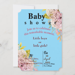Invitation pour des jumeaux bébé bleu