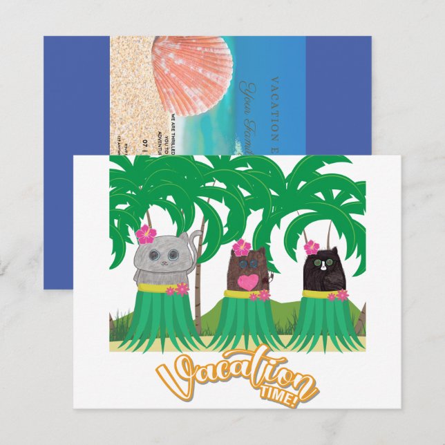Invitation pour des vacances (Devant / Derrière)