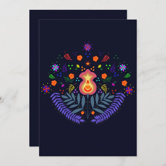 Invitation pour El Día de Muertos (Devant / Derrière)