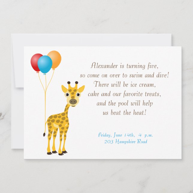 Invitation pour enfants (Devant)