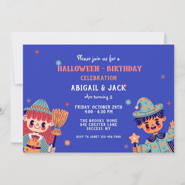 Invitation pour enfants d'Halloween (Devant)
