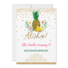 Invitation pour enfants d'Hawaiian Birthday