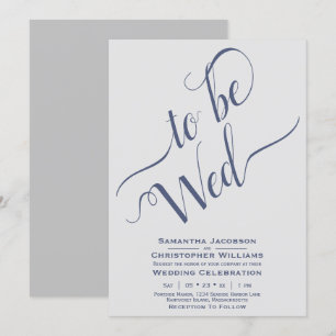 Invitation Pour être Mer Élégante Calligraphie Simple Mariage