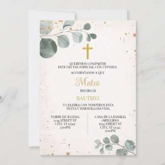 INVITATION POUR ÉVÉNEMENT RELIGIEUX D'ENFANT 