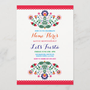 Invitation pour fête d'anniversaire mexicaine Fies