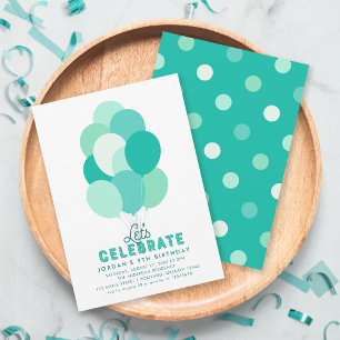 Invitation pour fête d'anniversaire tous âges Ball