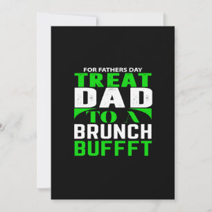 Invitation pour fête des pères régalez papa à un brunch buffe
