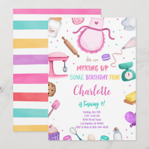 Invitation pour gâteau de cuisson