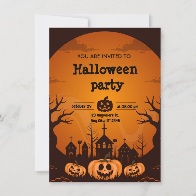 invitation pour Halloween 2024 (Devant)