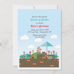 Invitation pour jardin patio