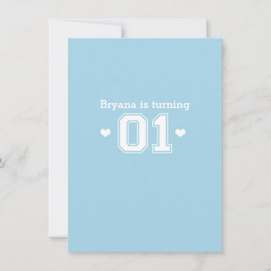 Invitation pour la 1ère fête d'anniversaire Blue A