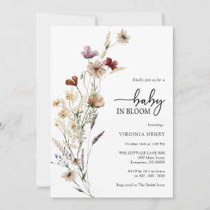 Invitation pour la Baby Shower Baby In Bloom