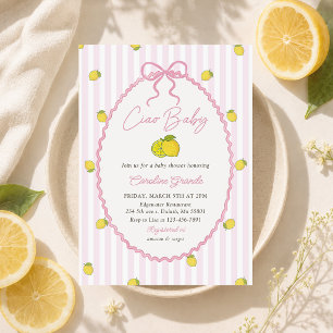 Invitation pour la baby shower de Ciao Baby Lemon