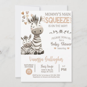 Invitation pour la baby shower de maman et bébé zè