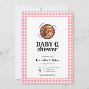 Invitation pour la baby shower du bébé de Pink Gir