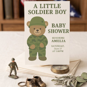 Invitation pour la Baby Shower du Petit Soldat Our