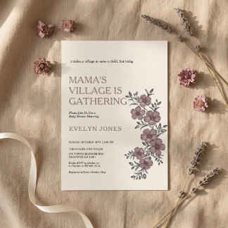 Invitation pour la Baby Shower du Village de Maman