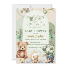 Invitation pour la Baby Shower d'un Petit Garçon a