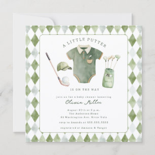 Invitation pour la baby shower Little Putter