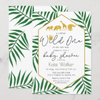Invitation pour la baby shower sur le thème de Saf