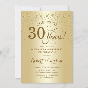 Invitation pour la célébration du 30e anniversaire