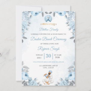 Invitation pour la cérémonie de Dastar Bandi à mot